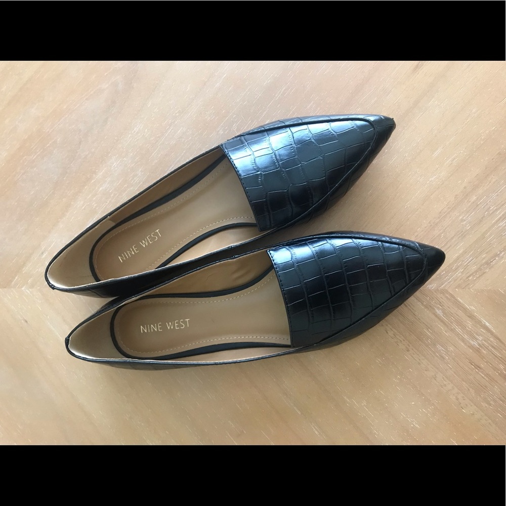 Nine West black loafers